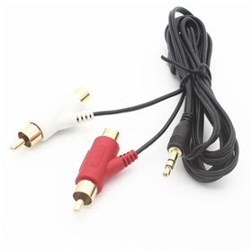 3.5立體公頭對槍型RCA公母插頭線，耳機線，音視頻線